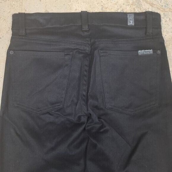 7 for All Mankind RHINESTONED Black Jeans, Size 27 - Picture 2 of 8